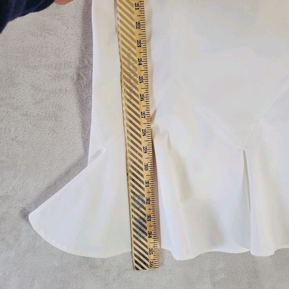 Derek Lam 10 Crosby White Cotton Mini Flare Hem Dress Sz 10 Sleeveless - Picture 6 of 12